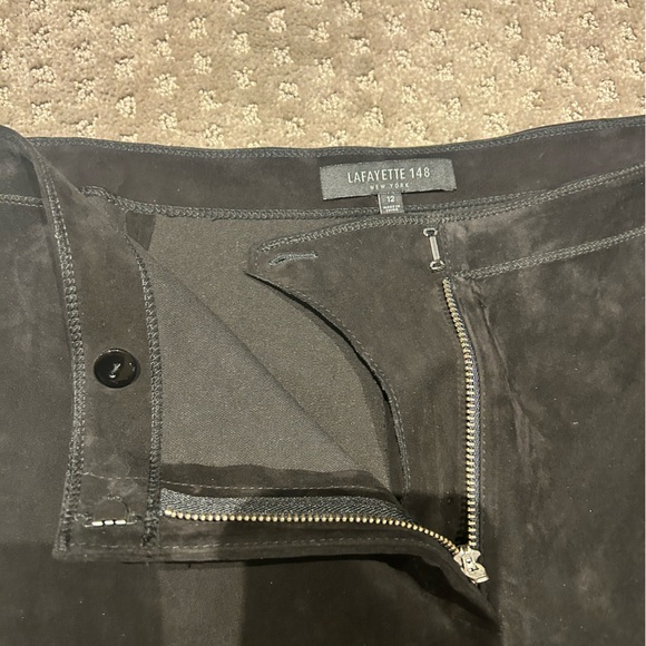 BNWT-Lafayette 148 New York blksuede leggings sz12 sm zippers on inside of legs - Picture 6 of 13